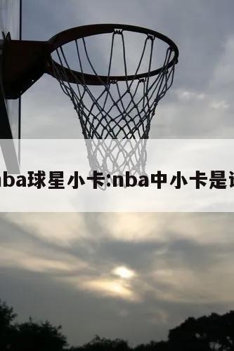 nba球星小卡:nba中小卡是谁