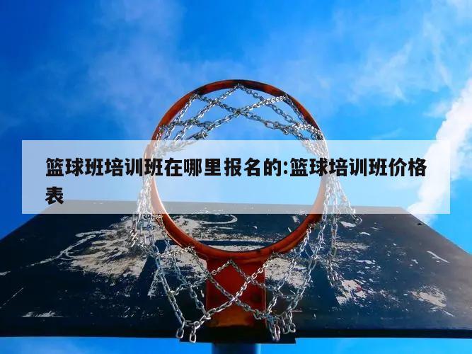 篮球班培训班在哪里报名的:篮球培训班价格表