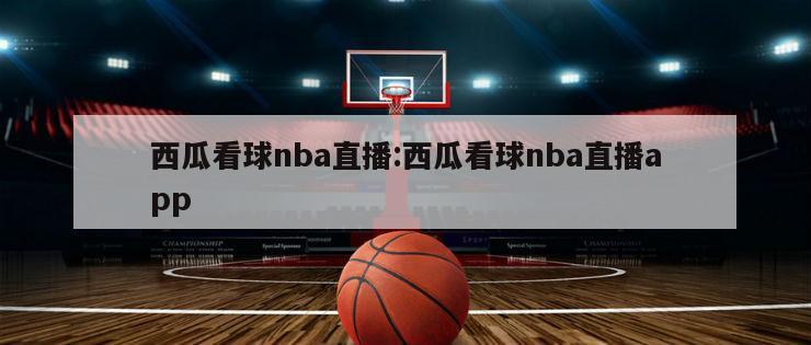 西瓜看球nba直播:西瓜看球nba直播app