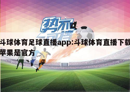 斗球体育足球直播app:斗球体育直播下载苹果是官方